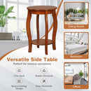 15 Inch 2-Tier Round End Table with Storage Shelf