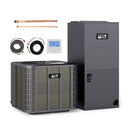 2 Ton 18 SEER2 Central Air Conditioner Heat Pump System with Multi-Position Air Handler Unit