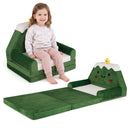 2-in-1 Convertible Kids Sofa to Lounger with Christmas Patterns