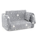 2-in-1 Folding Kids Couch with Blanket Glow in the Dark