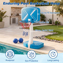 2-in-1 Pool Basketball Hoop & Volleyball Net with Weighted Base