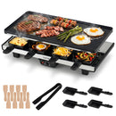 Raclette Grill with Reversible Nonstick Griddle for 8