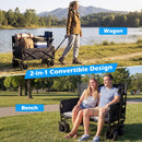 2-in-1 Wagon Bench Seat Combo Collapsible Beach Cart