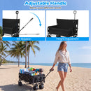 2-in-1 Wagon Bench Seat Combo Collapsible Beach Cart