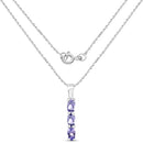 0.75 Carat Genuine Tanzanite .925 Sterling Silver Pendant