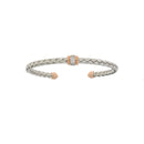 Cubic Zirconia Bangle Bracelet Sterling Silver
