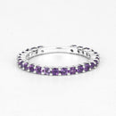 0.78 Carat Genuine Amethyst .925 Sterling Silver Ring