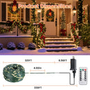 330FT 1000LED Christmas String Lights | Waterproof Outdoor Fairy Lights with Remote & 8 Modes