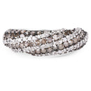 1.25 Carat Genuine Champagne Diamond & White Diamond .925 Sterling Silver Ring