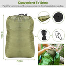 600lbs Load 2 Persons Hammock w/Mosquito Net Outdoor Hiking Camping Hommock Portable Nylon Swing Hanging Bed w/ Strap Hook Carry Bag