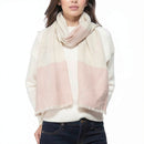Inc Womens Plaid Colorblock Muffler Scarf Pink O/S