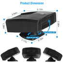 24V 180W Portable Car Heater & Fan | 2-in-1 Defroster/Defogger with 360° Rotating Base