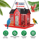 Barn Bird Feeder with Lift Top Lid and Viewing Window
