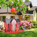 Barn Bird Feeder with Lift Top Lid and Viewing Window