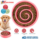 Slow Feeder Healthy Dog Bowl Happy Hunting Fun Puzzle Maze Bowl for Water Food 7.68in in Diameter 10.5oz in Capacity for Small Medium Dogs