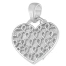 .925 Sterling Silver 1/10 cttw Diamond Heart Pendant Necklace (H-I, I1-I2)