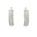 1.02ct Diamond Hoop Earrings 10KT White Gold