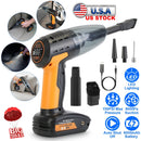 4 In 1 Cordless Car Vacuum Cleaner and Tire Inflator with LED Light Digital Display Tire Pressure Gauge 150PSI Rechargeable Air Compressor Pump Essent
