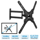 Fixed TV Wall Mount Bracket for 14-60in LED/LCD/PLASMA Flat TV VESA 400x400mm -8¡~+5¡ Tilt ±90¡ Swivel