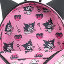 Sanrio Kuromi Flames and Plaid Mini-Backpack - Entertainment Earth Exclusive