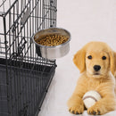 Stainless Steel Dog Bowl, Hanging Pet Food & Water Bowl with Clamp Holder, Detachable Cage Feeding Bowl