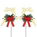 2-Pack LED Christmas Reindeer Pathway Stake Lights – Battery Powered