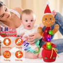 Kid Electric Dance Toy Christmas Elk Snowman Senior Penguin Plush Toy Interactive Sing Song Whirling Mimicking Recording Light up Toy