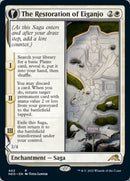 The Restoration of Eiganjo // Architect of Restoration (NEO-442) - Kamigawa: Neon Dynasty: (Extended Art, fandfc, enchantment)