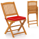 Outdoor Folding Chairs with Seat Cushions Set of 2