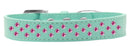 Dog, Puppy & Pet Fashion Collar, "Bright Pink Crystal Rimsets Sprinkles"
