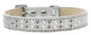 Dog, Puppy & Pet Ice Cream Collar, "Two Row Pearl and Clear Crystal Rimsets"