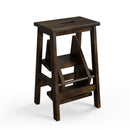 3-in-1 Rubber Wood Step Stool with Convenient Handle