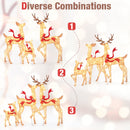 3-Piece Pre-Lit Christmas Deer Family Set