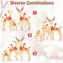 3-Piece Pre-Lit Christmas Deer Family Set