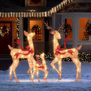 3-Piece Pre-Lit Christmas Deer Family Set
