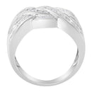 10K White Gold Diamond Bypass Ring (1 Cttw, H-I Color, I1-I2 Clarity) - Size 6-3/4