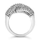 14K White Gold Diamond Cocktail Ring Band (1 3/4 Cttw, H-I Color, SI2-I1 Clarity) - Size 6-1/2