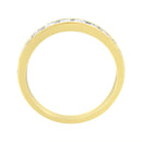 IGI Certified 18K Yellow Gold 1.0 Cttw Channel Set Round-Cut Diamond 11 Stone Anniversary/Wedding Band Ring (I-J Color, I1-I2 Clarity) - Size 9.5