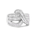 14K White Gold 2.0 Cttw Diamond Channel Set Bypass Ring