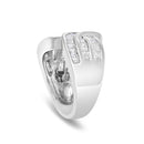 14K White Gold 2.0 Cttw Diamond Channel Set Bypass Ring