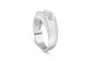 Men's .925 Sterling Silver 1/3 Cttw Diamond Channel Set 3 Stone Ring Band (I-J Color, I3 Clarity) - Ring Size 10