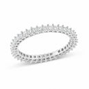 14K White Gold 1.0 Cttw Princess Diamond Eternity Band Ring