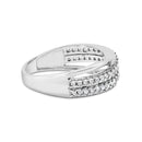 10K White Gold 1/2 Cttw Princess Diamond Split Shank Band Ring