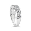 10K White Gold 1/2 Cttw Princess Diamond Split Shank Band Ring