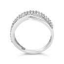 10K White Gold 1/2 Cttw Princess Diamond Split Shank Band Ring