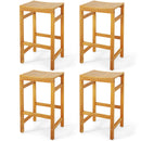 30-Inch Height Bar Chair with Saddle Shaped Seat and Sturdy Footrest