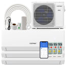 30000 BTU 3 Zone 23 SEER2 Mini Split Air Conditioner Wifi Enabled with Heat Pump