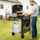 30 000 BTU Outdoor Burner Propane Gas Grill on Wheels-Black