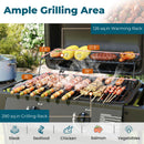 30 000 BTU Outdoor Burner Propane Gas Grill on Wheels-Black