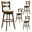 30.5 Inch Swivel Barstools with Backrest & Upholstered Seat